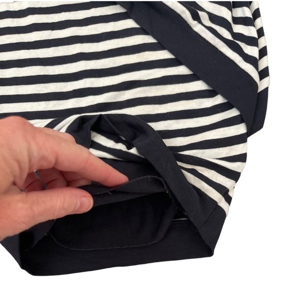 Bailey 44 Climbing Vine Asymmetric Choker Sleeveless‎ Criss Cross Stripe Dress S - Picture 9 of 12